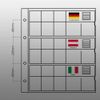 10 small Prophila coin sheets for euro coins with flags cards