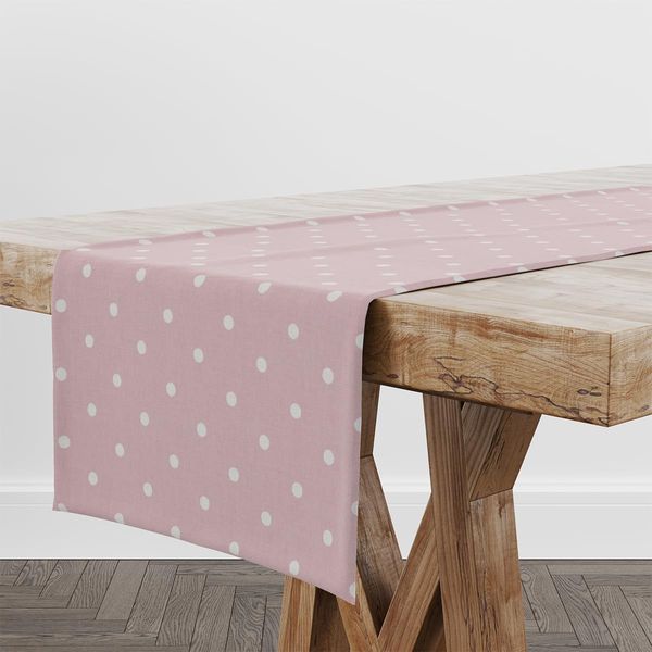 Harrison Cropper Dotty Fabric Table Runner (Pink)