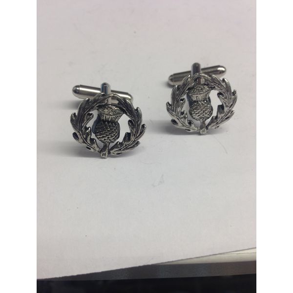 Scottish Thistle PP-G53 English Pewter Cufflinks