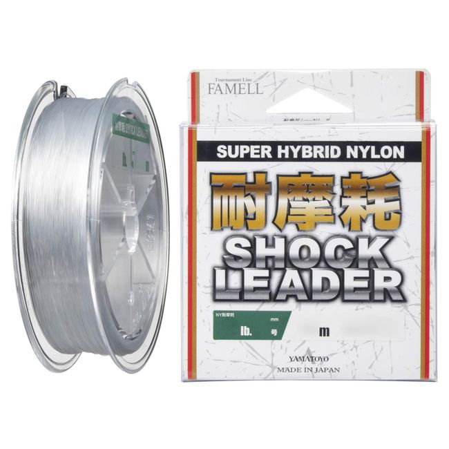 YAMATOYO, Reader, Abrasion Resistant Shock Leader, Nylon, 16.9 ft (50 m), No. 8, 35lb, Clear