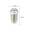 sourcing map Latching Metal Push Button Switch 10mm Mounting Dia 1NO 250V 5A