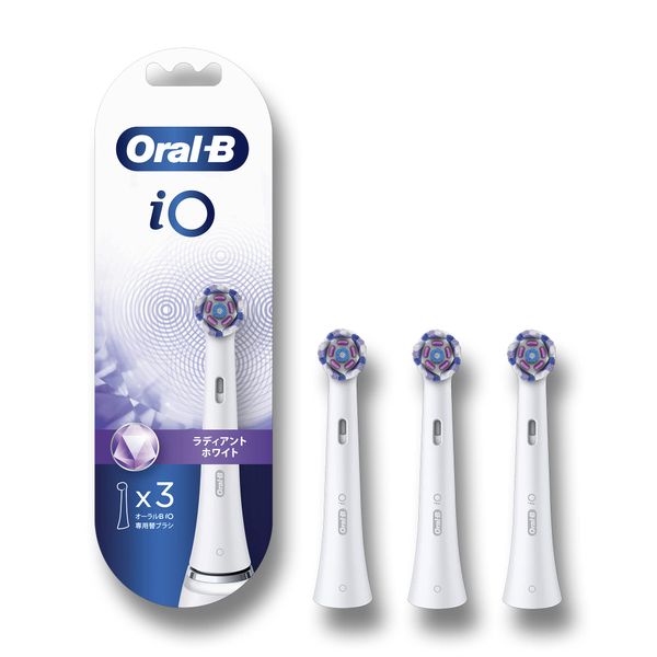 Braun Oral B iO Whitening Replacement Brush, Radiant White, Pack of 3, iO Exclusive