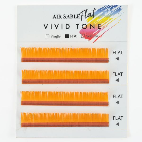 Air Sable Flat Vivid Tone Orange 4 Lines (C Curl0.15mm, 8 MM)