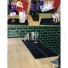 We Can Source It Ltd - Mini Bar Mat Bar Runner Black Counter Drinks Mat Pub Restaurant 15cm x 30cm