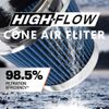 3"/3.5"/4" High Flow Inlet Dry Blue Air Filter Cold Air Intake Cone Replacement