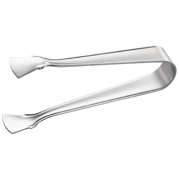 Olympia Stainless Steel Mini Ice Tongs - Sugar Tongs 10.5 cm / 4 inch, Silver, Dishwasher Safe, Small Serving Tongs, Smooth Jaws, Grooved Design, Commercial or Home Use, CR563