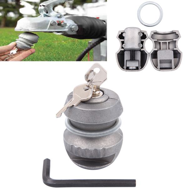 Universal Hitchlock Insertable Trailer Hitch Coupling Lock Tow Ball Lock