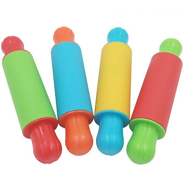 4pcs Clay Rolling Pin Soft Clay Plasticine Dough Modelling Roller Sticks Children Clay and Dough Playing Tools Kids Playdough Kit