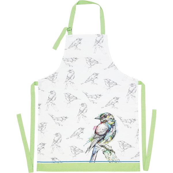 Enesco H2 Izzy and Oliver Abby Diamond Birds Bib Kitchen Apron 24"x34" 6010512