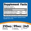 Nutricost Potassium (99 mg) Magnesium (210 mg) Citrates, 240 Capsules - Non-GMO, Gluten Free