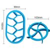 Bread Cutters Baking Bread Rolls Mold, 2PCS Dough Press Mold Set Baking Bread Rolls Mold Plastic Pastry Cutters (Blue)