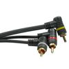 Right angle triple 3 Rca stereo audio video a/v composite patch cable 50 ft FOOT