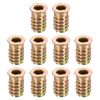 sourcing map Wood Furniture M6x17mm Threaded Insert Nuts Interface Hex Socket Drive 40pcs