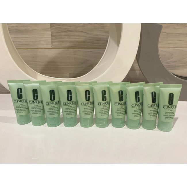 10 x Clinique 7 Day Scrub Cream Rinse-Off Formula  1 oz ea = 10 oz/300 ml TOTAL