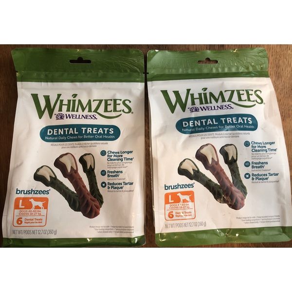 WHIMZEES By Wellness Brushzees Natural Grain Free Dental Chews for Dogs