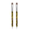 Alexnailart 2pcs Double-headed 2 Way Nail Brush Professional French Nail Art Dotting Pen 100% Kolinsky Sable Brush for Pedicure Manicure Acrylic UV Gel Design Tool (2)