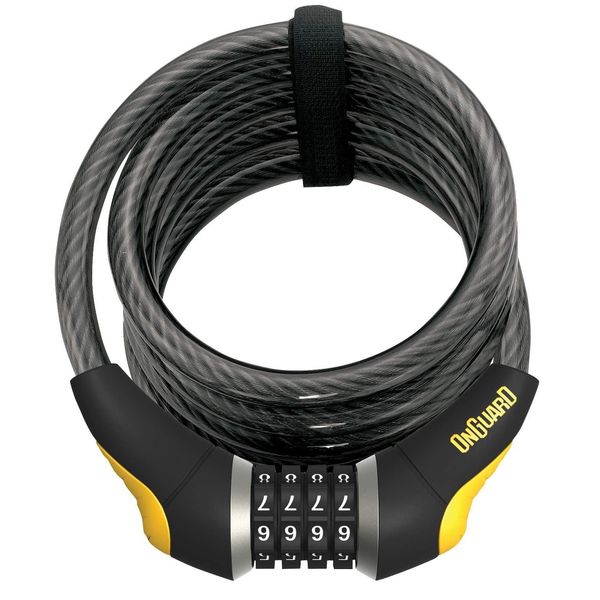 On-Guard Doberman-8031 Combo Coil Lock - Black, 18.5 x 1.2 cm