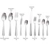 45 Piece Stainless Steel Flatware Set Ergonomic Design Dishwasher Safe