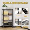 Metal 4-Tier Adjustable Shelving Organizer Wire Rack Unit Black Kitchen Garage