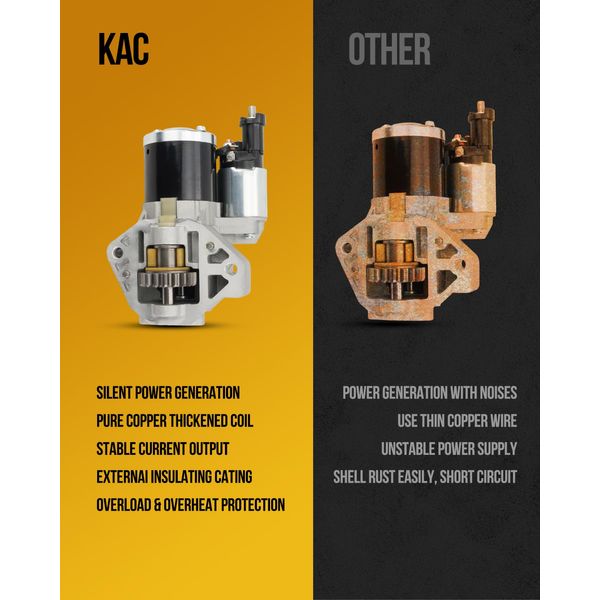 KAC Starter 17841 Replacement Fit for 2003-2008 Corolla, 2003-2008 Matrix, 2003-2008 Vibe