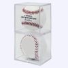 BallQube Baseball Display Case with Built-in Stand, Autograph Memorabilia Holder, Clear Showcase Cube for Official Size Ball