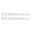 Press On Nails Medium Square Silver Reusable Nail Tips Nails Glue Gel Fake Nails