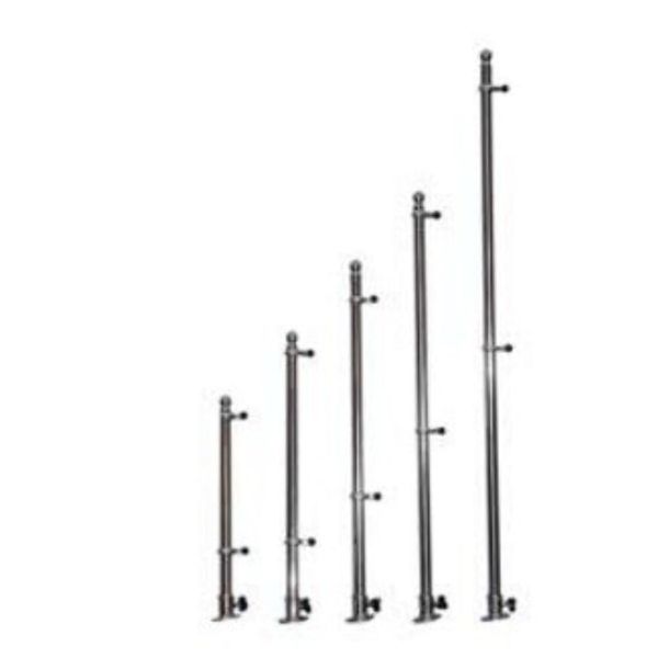 TAYLOR MADE PRODUCTS Boat Flag Pole with Charlevoix Clips, 3/4" Diameter x 18" Long Staff, Anodized Aluminum, Adjustable Bottom Clip and O-Ring for Any Size Flags, Dock, Deck, Marina, Pontoon - 915