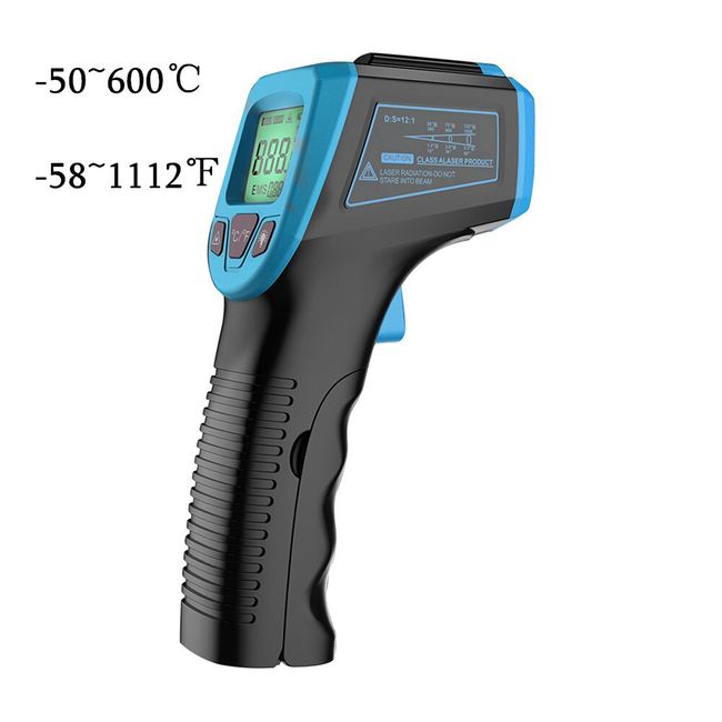 Temperature Measurer Digital Display Class II Laser Infrared Thermometer  -20°C~380℃ Backlit for Household Industry