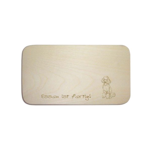 Poodle Breakfast Board with Desired Engraving Approx. 21 x 11 cm