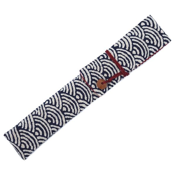 Hand Fan in Seigaiha Pattern X Red Chopsticks Bag for Any Occasion. Hand Fan Case Fan Bag Chopsticks Bag Chopsticks in Japanese Accessories Japanese-style small Japanese goods Japanese Pattern