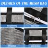 Black Mesh Shower Bag, Portable Shower Tote Quick Dry Shower Caddy with Zipper and 2 Pockets Mesh Beach Bag Lightweight Organizer Mesh Shower Caddy,Toiletry for Travel Gym Beach Swimming Toiletry Bag