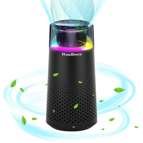 HomBreez Car Air Purifier, Quiet Portable Air Purifier for Car, School, Home, Office, HEPA Filter for Dust, Pollen, Smoke, Pet Dander, Black(A10)
