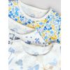 NEXT 3er-Pack Babyschlafanzüge mit Blumenmuster Blau 0 Monate