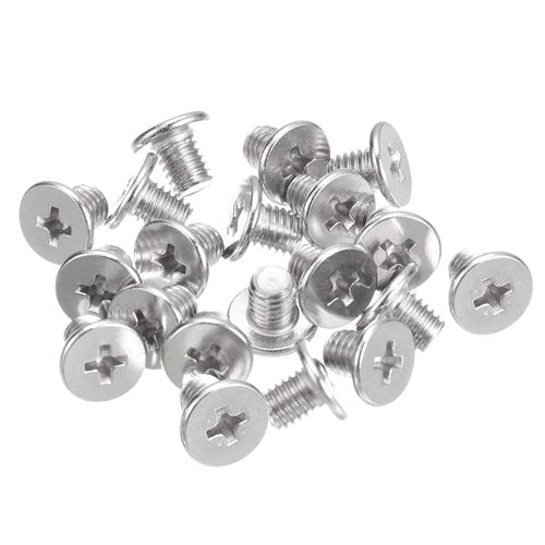 uxcell Flat Round Head Screws 304 Stainless Steel Phillips Drive Machine Screws Hardware Fasteners for Furniture Connections M5-0.8 x 6 mm 20 Pcs