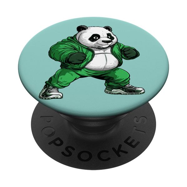 Pandas Fitness / Trainer Panda PopSockets Klebender PopGrip