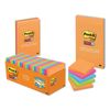 Post-it Notes Super Sticky Pads in Energy Boost Collection Colors, Note Ruled, 4