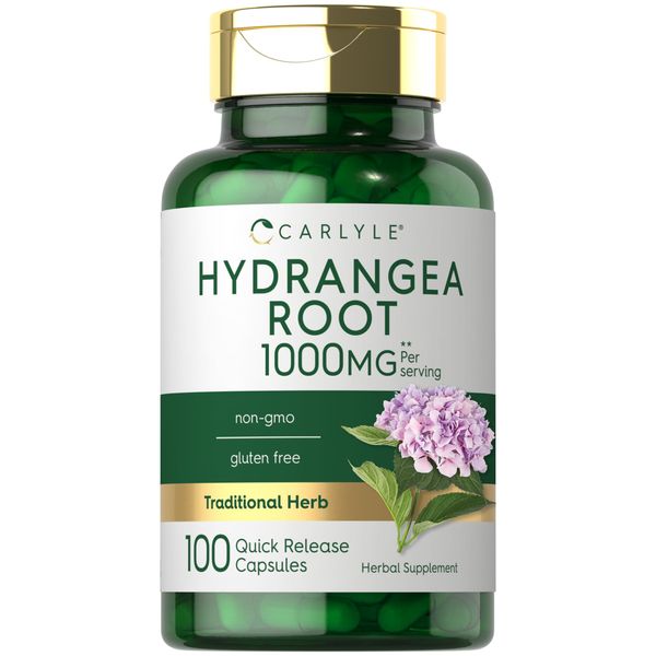 Carlyle Hydrangea Root Capsules | 1,000mg | 100 Count | Non-GMO, Gluten Free Extract