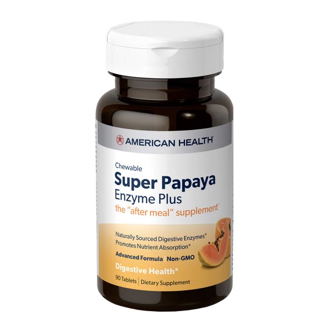 American Health Super Papaya Enzyme Plus, 90 Count