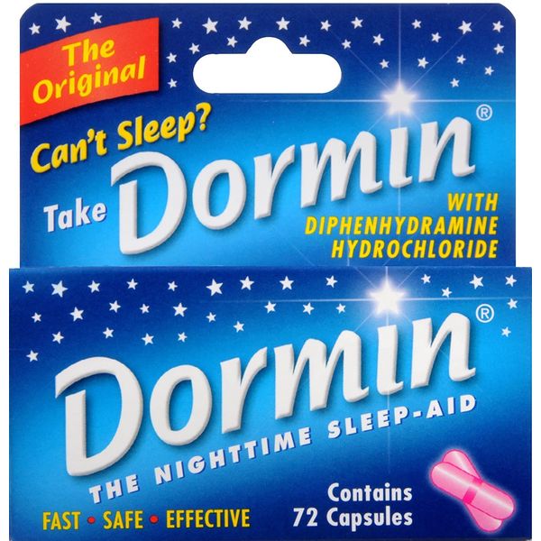 Dormin Nighttime Sleep-Aid - 72 Capsules, Pack of 4