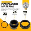2 Pack 270100 Black Pool Valve Adaptor Replacement Kit For Quad D.E. Filters