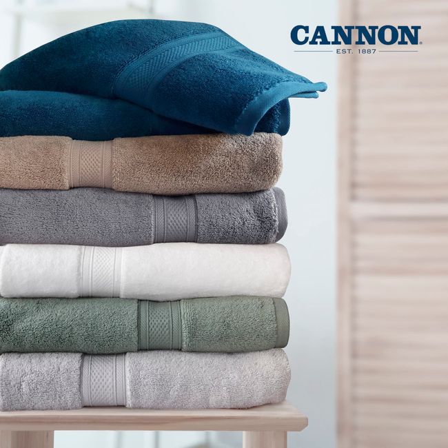 CANNON Low Twist 100 % cotton 6-Piece Towel Set, 550 GSM, Highly