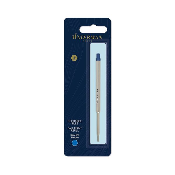 Waterman Ballpoint Pen Refill | Fine Point | Blue Ink | 1 Count