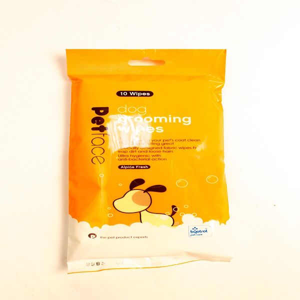 Petface Dog Grooming Wipes, 10-Piece
