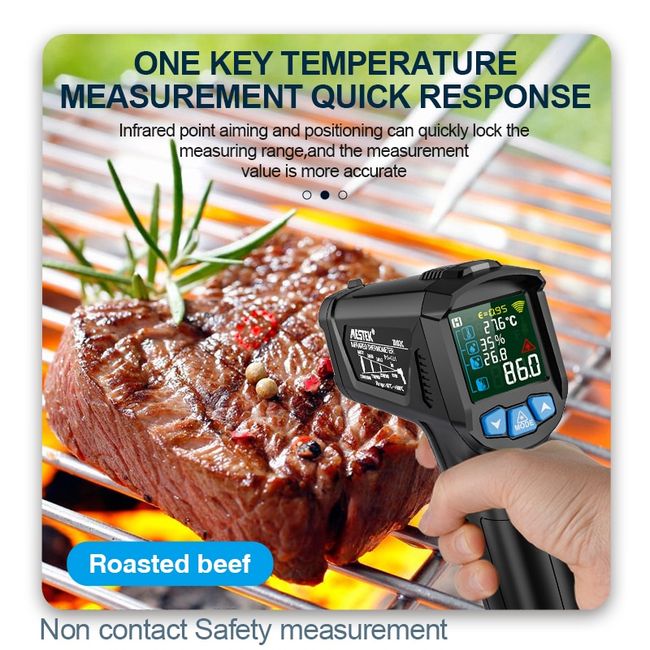 Mestek IR03A Infrared Thermometer Non-contact Temperature Meter Color LCD  Screen 