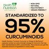Turmeric Curcumin + BioPerine 95% Standardized Curcuminoids 2600mg Joint Support