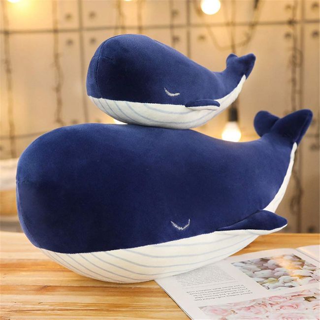 TWDRTDD Whale Plush, Cute Toy, Funny, Blue Whale, Cute, Bedroom, Fluffy, Animal, Doll, Bedroom, Present, Store Decoration, Mother's Day, Children's Day, Birthday, School Entrance Celebration,