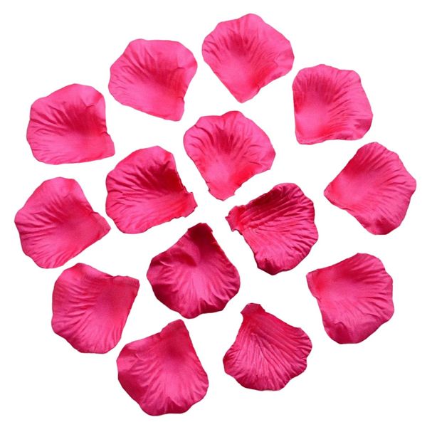 100pcs Hot Pink Silk Rose Petals Mother’S Day Wedding Confetti Anniversary Table Decorations Christening Flowers Scatter