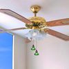 PATIKIL Ceiling Fan Pull Chain, 2 Pack 12" Decorative Diamond Pendant Chain Extender Charm Extension Pull String for Ceiling Fans Light Lamp, Green