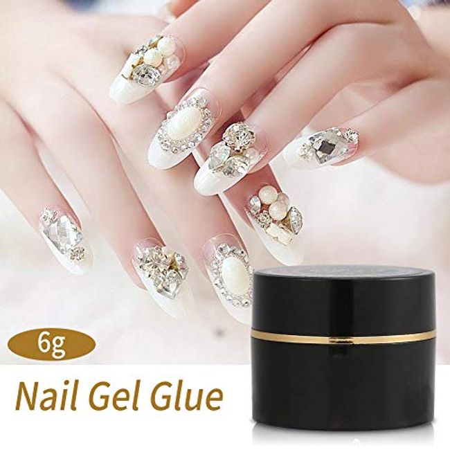 20ml Rhinestones Nail Glue Gel, Nails Art Glue Set Nail Glue for Stones and  Gems