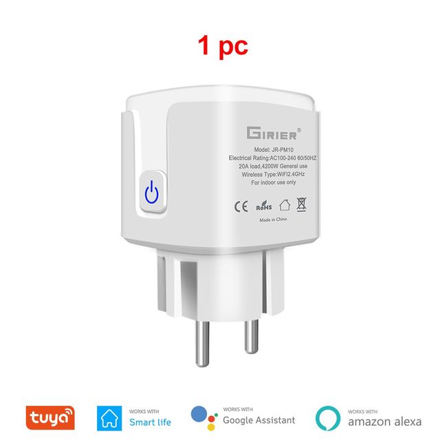 Power Monitor 20A Tuya Smart Zigbee Plug Socket US Wireless Control Outlet  with Energy Timer Works with Alexa Home Assistant - AliExpress